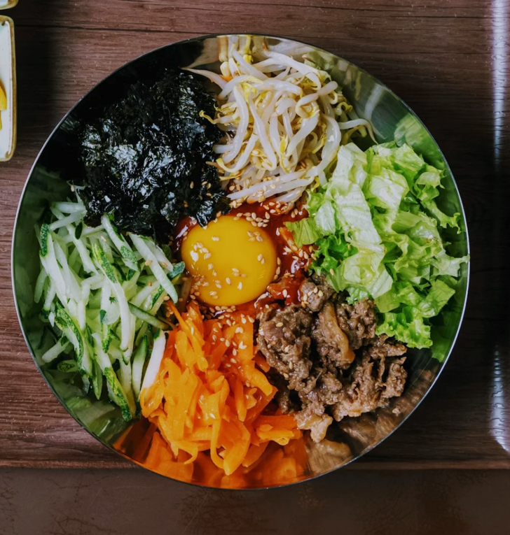 Fortune Centre Food: Bibimbap dishes prepared with healthy ingredients.
