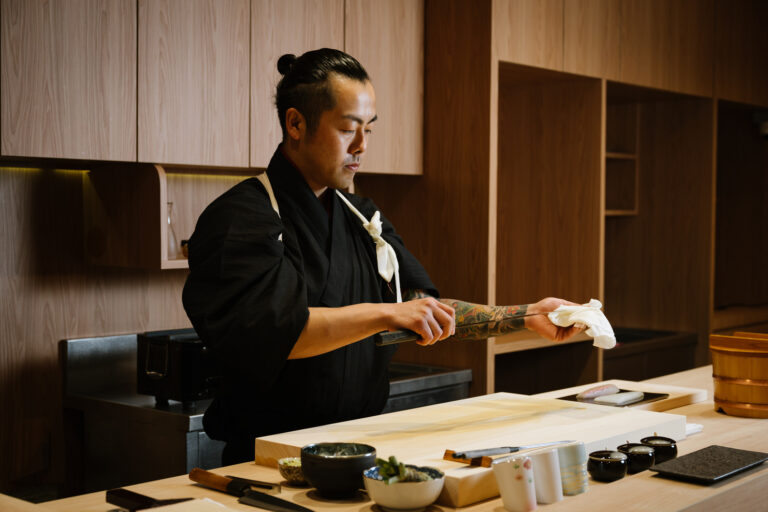 Food Stories in SG : Precision knife work by Chef Masa highlighting Japanese culinary artistry