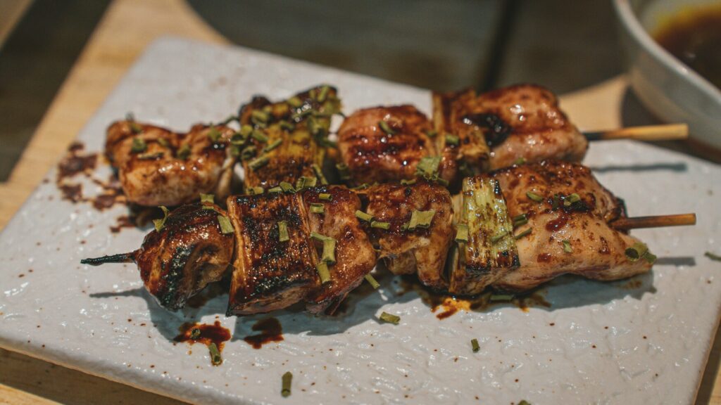 Best Izakaya In SG : Skewers ready to be served