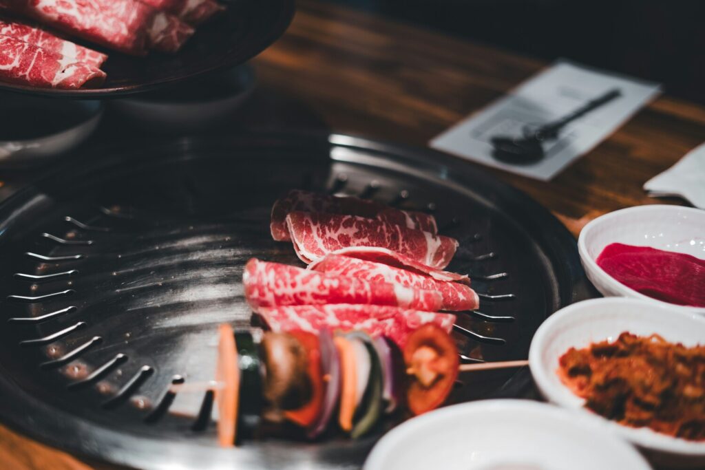 Korean BBQ in SG : Variety of banchan served to complete the dining experience