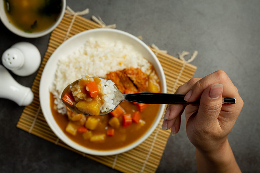 Best Japanese Curry : Traditional Japanese curry rice served with pickles and a side of crispy katsu cutlet.